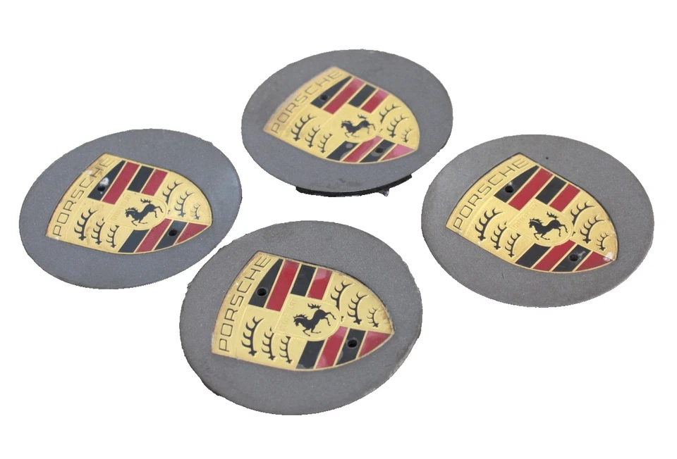 10-16 PORSCHE PANAMERA 970 WHEEL CENTER CAPS SET OF 4 SATIN GRAY 76MM - Image 1 of 4