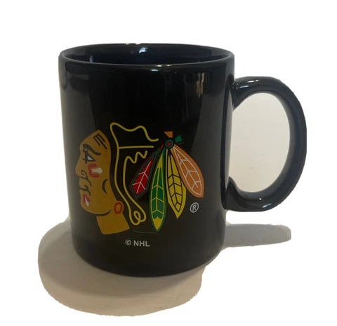 NHL Chicago Blackhawks Ceramic Coffee Mug - Black Cover