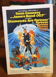 James Bond's Sean Connery in The RARE"Diamonds Are Forever"Movie Standee 10"X 7" - Picture 1 of 2