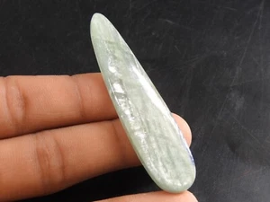 Aqua Kyanite Teardrop Shape Cabochon Loose Handmade Gemstone For Making Jewelry - Picture 1 of 8