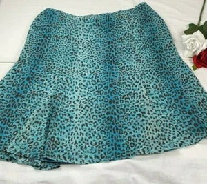 Jones Wear Blue Animal Print Women's Plus Size Skirt Size 16 - Picture 1 of 8