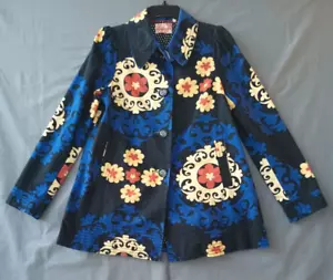 ANTHROPOLOGIE Bica Cheia Radicchio Medallion Floral Jacket Womens Size 8 - Picture 1 of 19