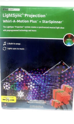 Lightshow Projection LightSync w/ Sound Star Spinner Whirl-a-Motion Multicolor - Image 1 of 2