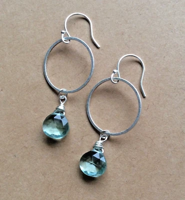 Nuevos Pendientes Artesanos Oxidados Dije Sundance Artesanales Círculo Plata Esterlina Artesanales Foto 1 de 4