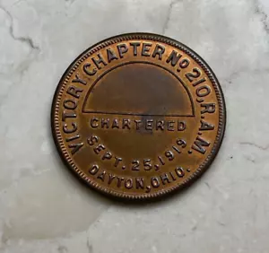 Dayton Ohio OH Victory Chapter No 210 Mason Masonic Penny Token - #2 - Picture 1 of 2