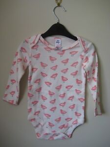 New ex Baby Boden Bodysuit vest jersey top bird print 3 colour ways