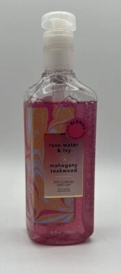 Jabón de manos Bath and Body Works de agua de rosas y hiedra y caoba de teca 8 fl oz nuevo Foto 1 de 2