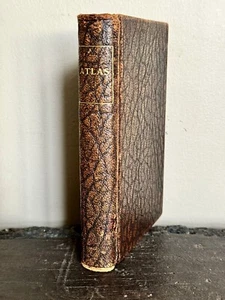 Antiker 1. Auflage handlicher Bandatlas der Welt George Philip 14,5 cm Leder - Bild 1 von 24