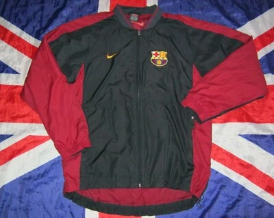 Vintage Barcelona Football Training Top Jacket Raincoat Coat 1998 1998 Nike - Image 1 of 4