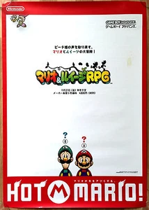 Mario And Luigi Superstar Saga RARE GBA 51.5cm x 73cm Japanese Promo Poster #1 - Picture 1 of 3