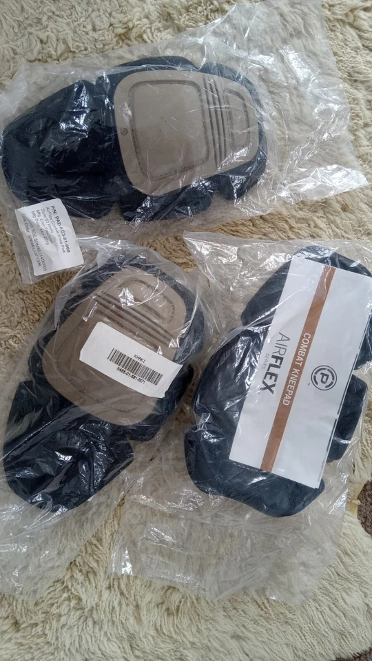 Juego de rodilleras de combate Crye Precision AirFlex caqui negro PAD-KC3-01-000 NUEVO EN CAJA - Imagen 1 de 4