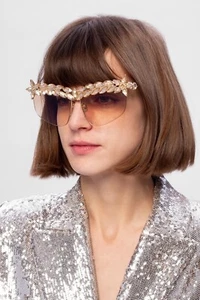 NWB ANNA-KARIN KARLSSON DECADENT TOO SUNGLASS Gold JAPANESE TITANIUM $2385 - Bild 1 von 9