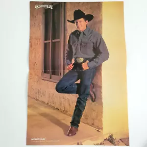 1997 Vintage Magazine Poster GEORGE STRAIT Young Country Music Singer Musician - Picture 1 of 11
