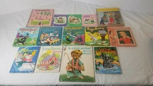 MIX LOT 14 VTG. CHILDREN'S BOOKS, RAND MCNALLY ELF, LITTLE MINI GOLDEN, WHITMAN - Picture 1 of 12
