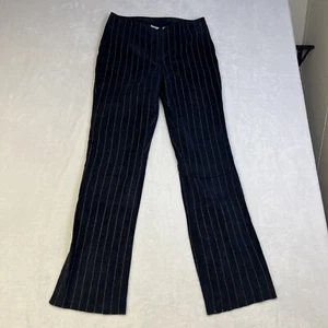 Wilsons Leather Pants Sz 10 Maxima Blue Suede Leather Stripe Flare Bell Bottom - Picture 1 of 7