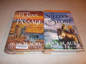 Jean M. Auel 2 Books Lot Earth's Children Shelters of Stone & Plains of Passage - Picture 1 of 1