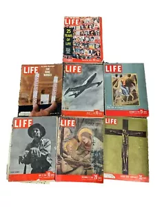 Vintage Life Magazine Menge 7 1946 1948 1955 1960 1966 beschädigter Bestand - Bild 1 von 12