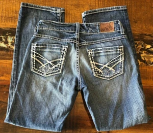 BKE Buckle Culture Petite Stretch Factory Distressed Thick Stitched Sz 26 - Picture 1 of 10