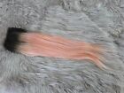 22Inches Brazilian Virgin Human Hair 1B/Pink Root Lace Closure 4X4 Straight 12A