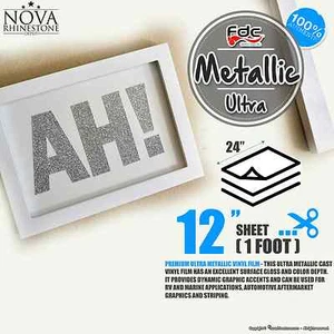 12"x24" Ultra Metallic selbstklebendes Schild mit Rückseite Wand Handwerk Vinyl wählen Sie aus 17 Farben - Bild 1 von 18