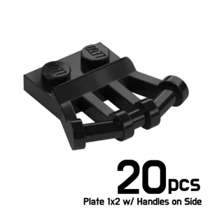 LEGO 20x Placa Modificada 1x2 con Manijas de Barra en ángulo en el Lateral NEGRO 4604304 992692 - Imagen 1 de 1