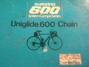 Shimano 600 UniGlide Gold/Bk CN-6110 Chain NEW / NOS Vintage-5/6-Spd-NIB- 116L - Picture 1 of 3