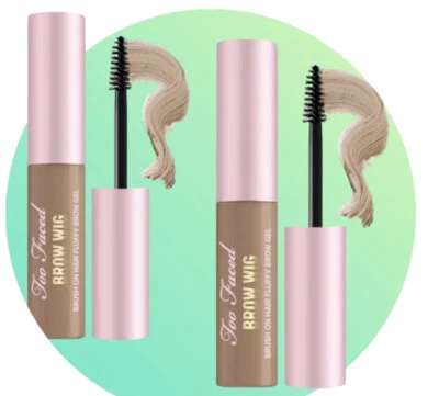 2 pk TOO FACED ( One Taupe , one Dark) Brown Wig Brush On Hair  Brow Gel  5.5ml - Image 1 of 4