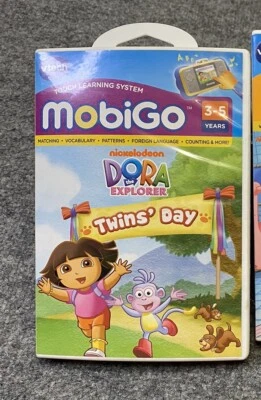 Dora The Explorer Twins Day ~ Ages 3-5 ~ VTech MobiGo Learning Software 2010  - Image 1 of 4