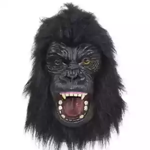 Gorilla Ape Mask Latex with Black Hair King Kong Monkey Halloween Accessory - Picture 1 of 2