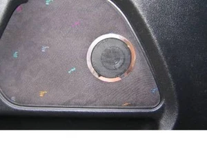 D Chrom Lautsprecherringe Edelstahl poliert / BMW E36 3er - 2x Ring 84mm x 71mm - Picture 1 of 3