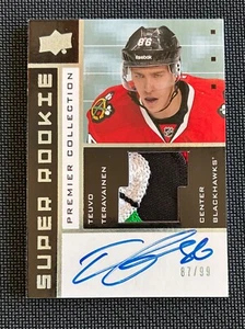 2014-15 UPPER DECK PREMIER TEUVO TERAVAINEN ROOKIE PATCH AUTO #ED 87/99 - Picture 1 of 2