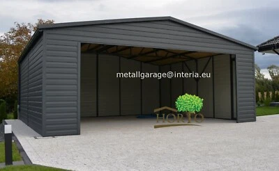 6x6 Blechgarage Blechhalle Autogarage Metallgarage Lager Fertiggarage Carport* - Bild 1 von 3