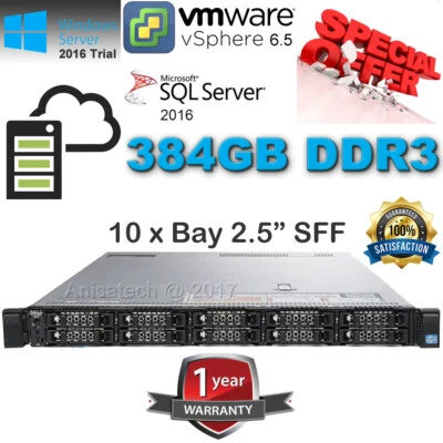 Dell PowerEdge R620 Xeon E5-2690 3.80GHz Turbo 384GB DDR3 1TB SSD- 2x900GB UK - Image 1 of 4