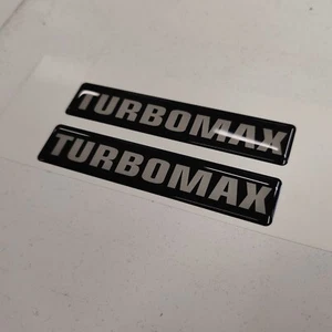 Chevy Turbomax 3D Domed Badge Emblem Decals 2pcs-Sticker Resin Set - Picture 1 of 3