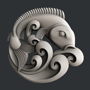 3D STL Modelle für CNC oder 3D Drucker, Artcam, Aspire, Fish - Bild 1 von 5