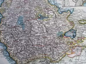 Duchy of Nassau Wiesbaden Mainz Frankfurt Germany c. 1849 detailed Meyer map - Picture 1 of 4