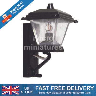 MICROMINIATURES Puppenhaus schwarze Reisebus Wandlampe 1/12 Maßstab (01449)