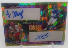2023 VIVID Yellow ICE JONATHAN MINGO XAVIER HUTCHINSON RC DUAL AUTO SSP #5/10