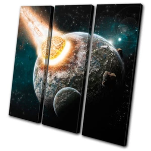Lona Obras de Arte Impresión Imagen Pared Astronomía Fantasía Planetas Ciencia Estrellas Espaciales - Imagen 1 de 1