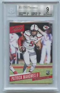 Tarjeta de novato Panini Prestige #232 2017 de Patrick Mahomes II BGS 9 como nueva - Imagen 1 de 2