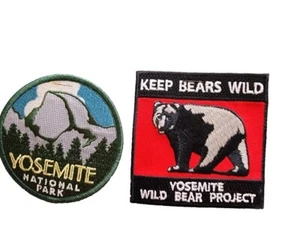 Yosemite Patch Set Of 2- National Park Wild Bear(Iron On) - Picture 1 of 4