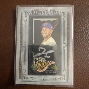 2022 ALLEN & GINTER X GEORGE SPRINGER MINI INCORNICIATO /25 ARGENTO AUTOGRAFO - Foto 1 di 3