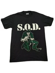 S.O.D. STORMTROOPERS OF DEATH SCHISM TOUR "85" SPEAK ENGLISH OR DIE T-SHIRT - Picture 1 of 7