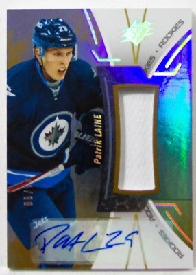 2016-17 UD SPX Hockey Event Used Memorabilia Auto Patrik Laine 41/99 - Image 1 of 2
