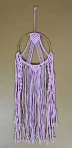 Handmade Bohemian Macrame Dreamcatcher Wall Hanging  Décor H 36  x  W 10.5 inch - Picture 1 of 9