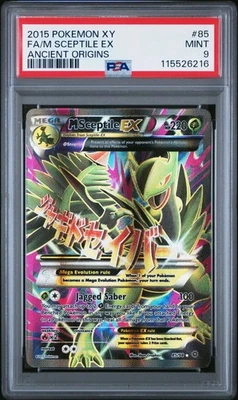 2015 POKEMON M SCEPTILE EX ANCIENT ORIGINS XY #85 FULL ART FA PSA 9 - Image 1 of 2