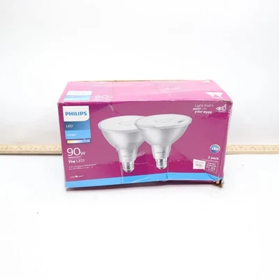 (2-Pk) Philips LED Flood Light Bulb Daylight Glass 90W 470062 - Image 1 of 4