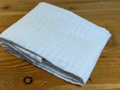 West Elm 48 x 108" Linen Cotton Ladder Sheer Curtain, White - Image 1 of 4