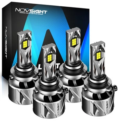 Combo 4 9005 9006 LED Headlight Bulbs High Low Beam Super Bright White NOVSIGHT - Image 1 of 4