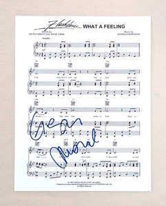 Giorgio Moroder SIGNIERT 8,5x11 Cardstock Seite FLASHDANCE Autogramm COA - Bild 1 von 6